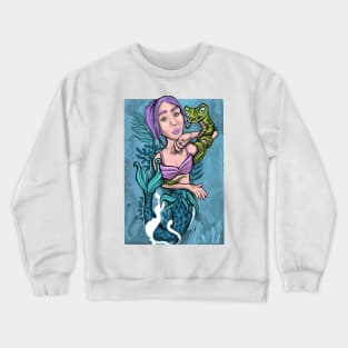 Mermaid in the Ocean Crewneck Sweatshirt